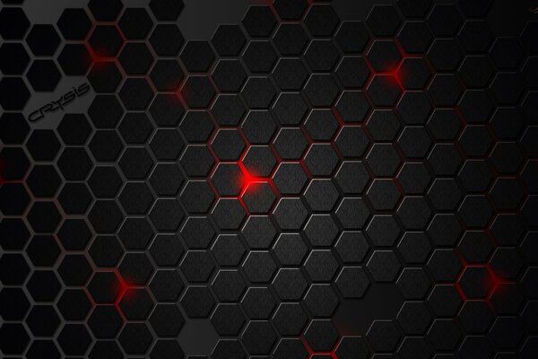 Krayzis screensaver with black slots and red light