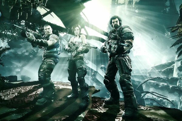 Thugs with guns from the game bulletstorm