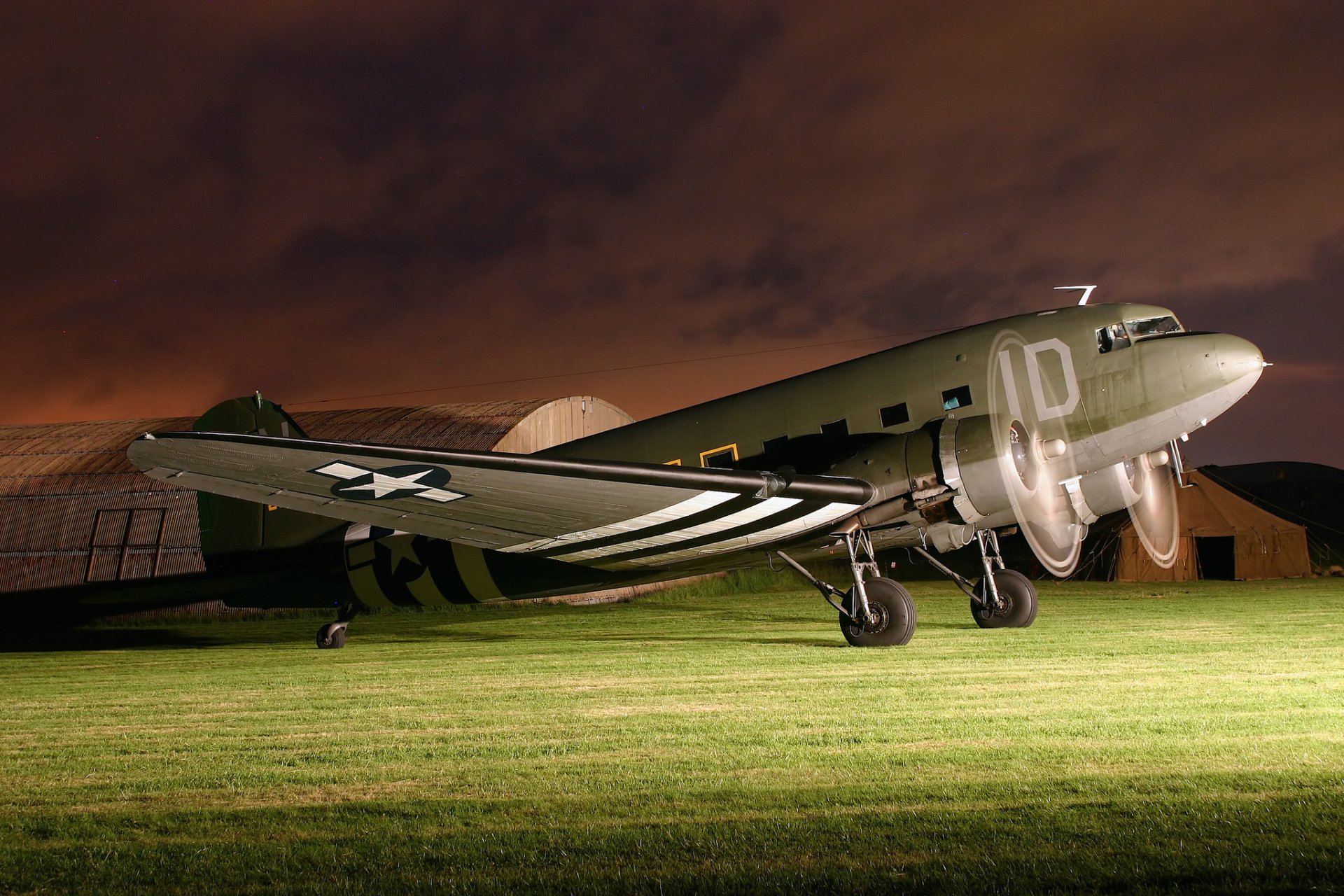 douglas c-47a dakota american military transport aircraft airport