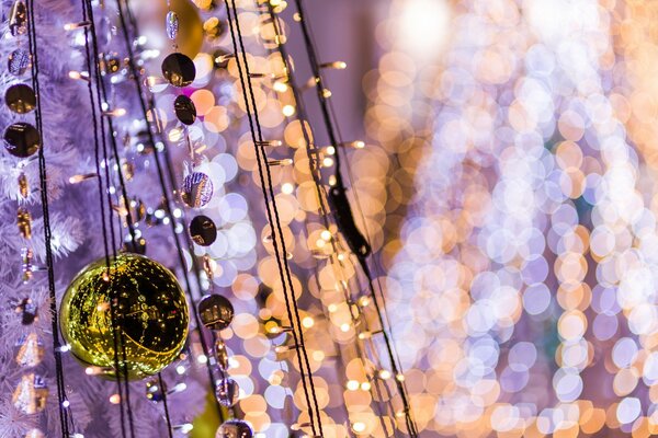 Christmas decorations for the new year, bright
