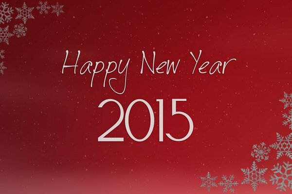 Red desktop wallpaper: New Year 2015