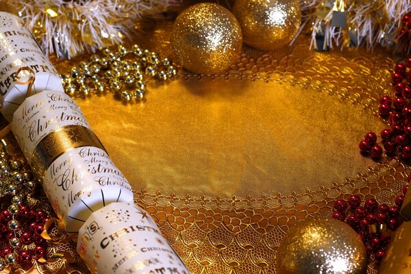 Beautiful Christmas decorations for the Christmas tree