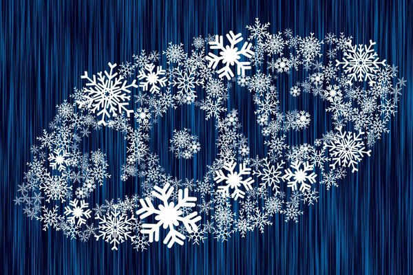 Snowflake 2015 on a blue background