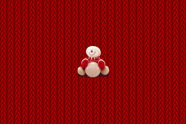 Snowman in a black sweater New Year