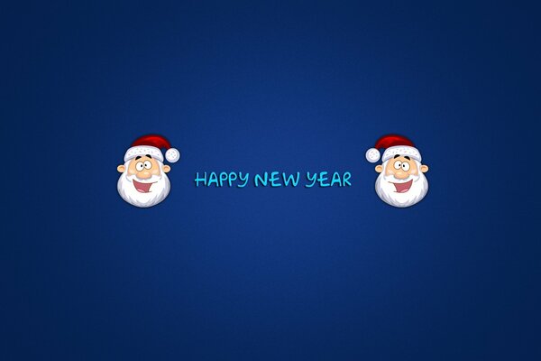 New Year s inscription with Santa Claus