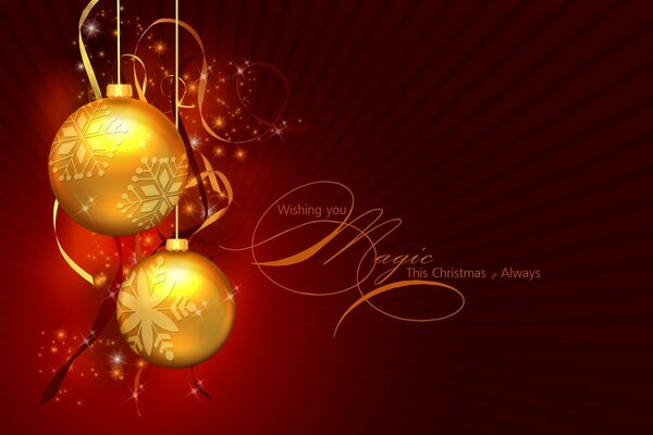 New Year s poster with Christmas balls