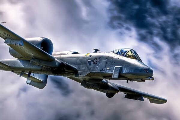 The a10 plane flies in bad weather