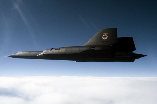 Supersonic reconnaissance aircraft of the US Air Force in the sky