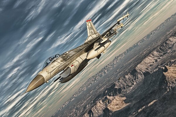 Art on the theme of the F-16 fighter