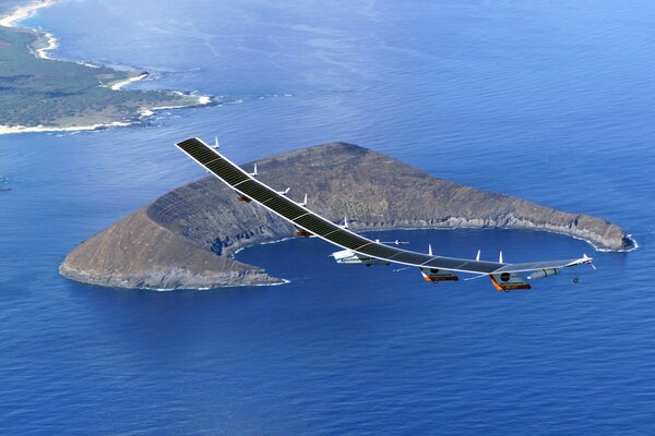 Unmanned aerial vehicle in flight