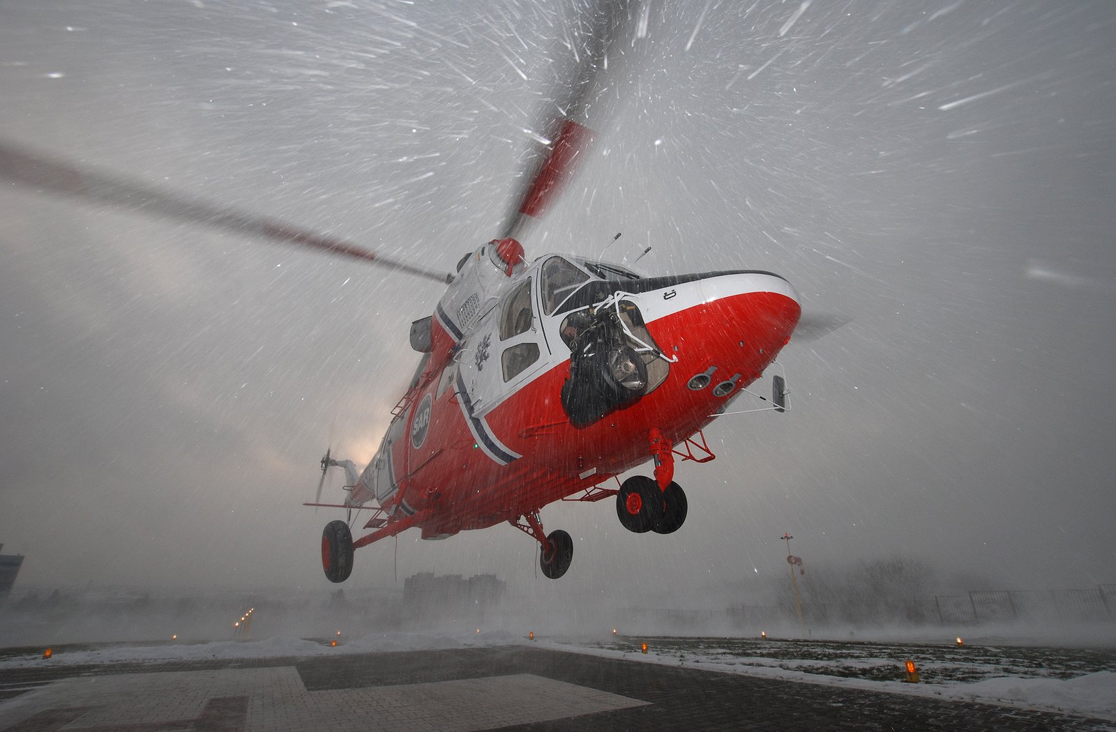 helicopters off snow