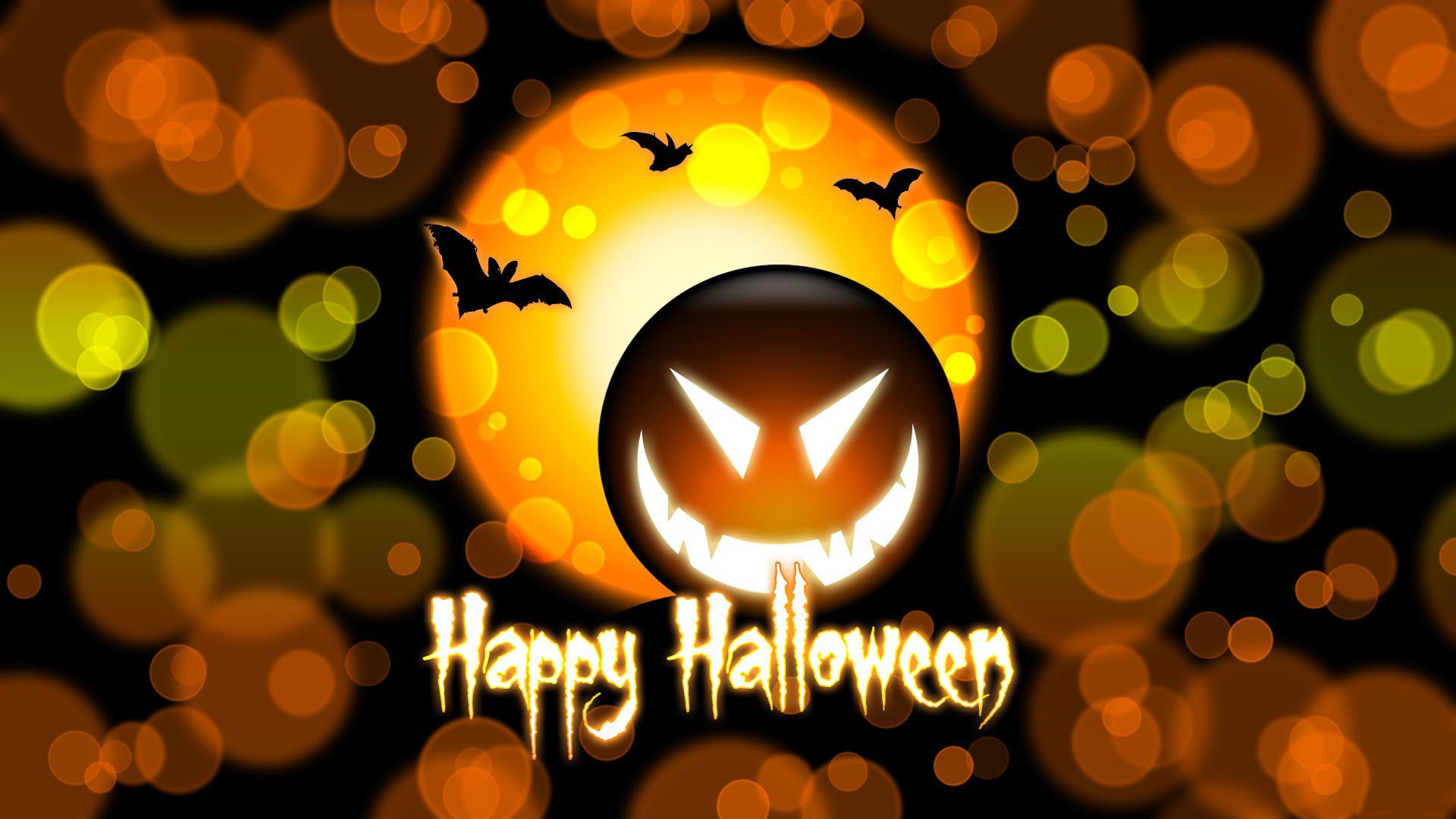 halloween pumpkin bats following inscription happy halloween