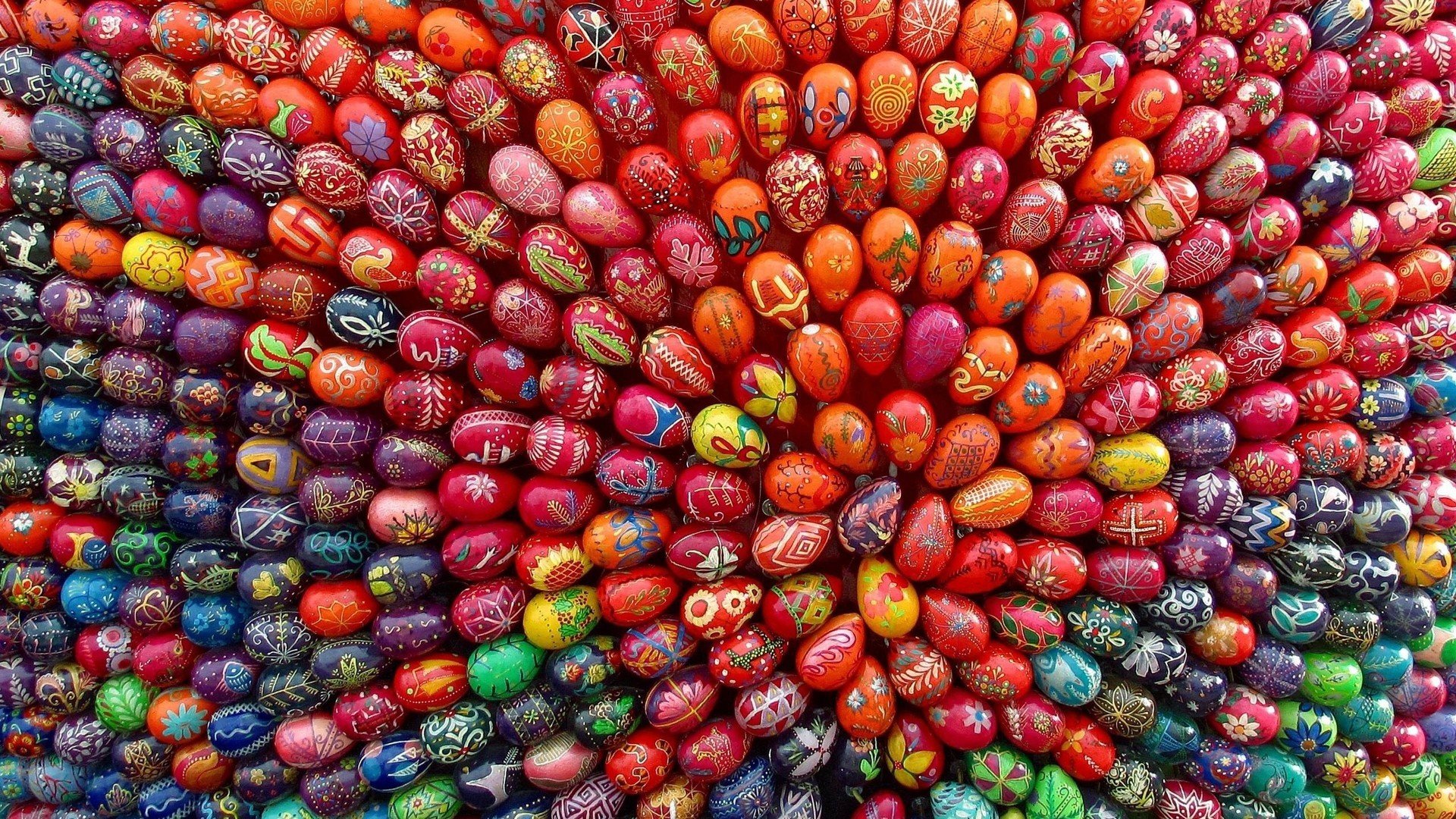 easter eggs holiday pattern painting