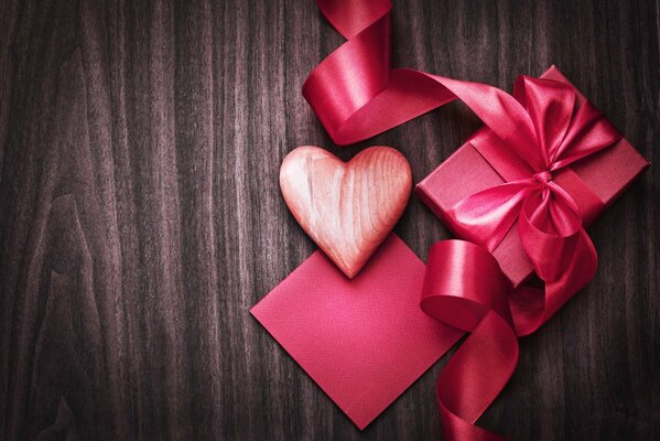 Pink gift box for Valentine s Day