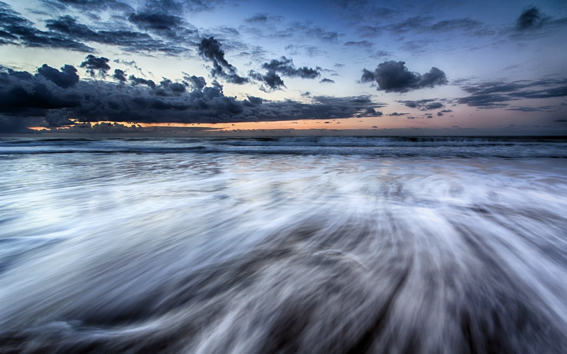 unset sea sky landscape