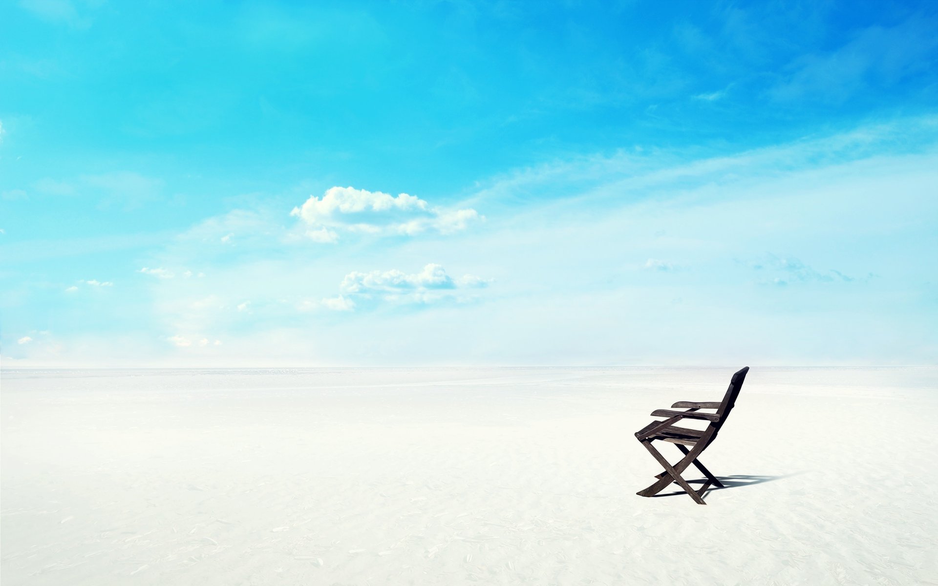 chair sky sand desert colorfully beautiful blue black