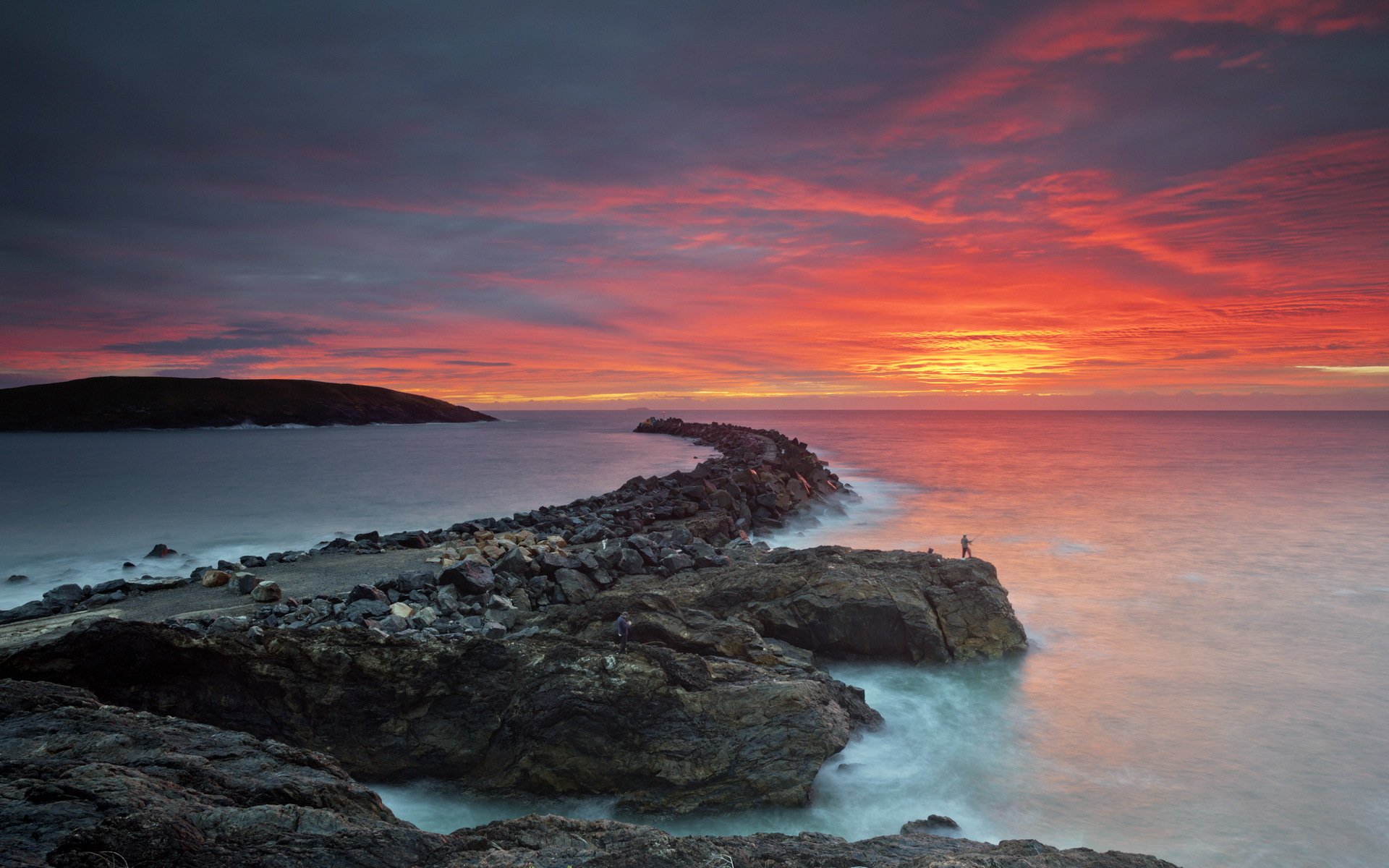 unset sea landscape