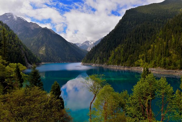 China. Long Lake in the reserve