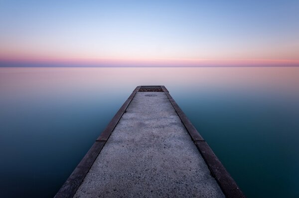 Beautiful lake. Evening Canada. Horizontal sky