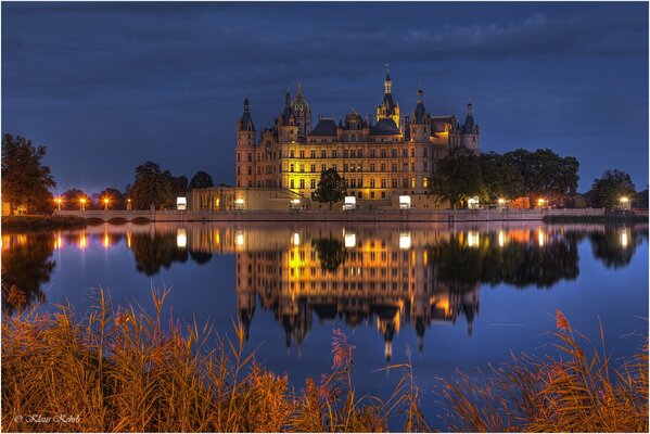 Night lights castles in Germany